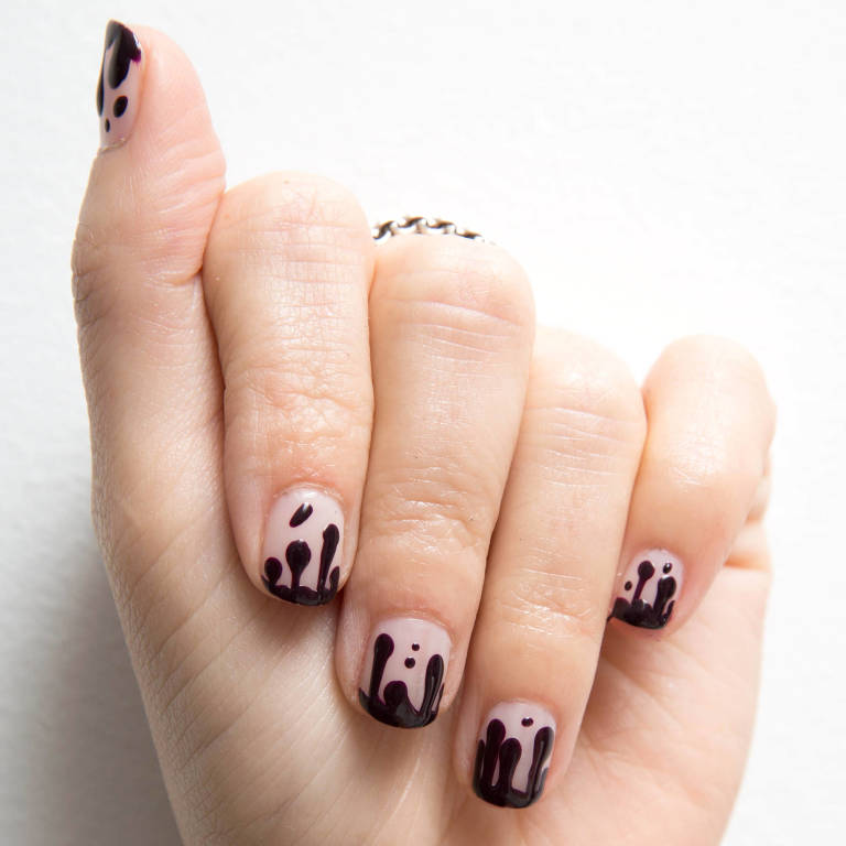 Nail Art How-To: Blood Drip Manicure