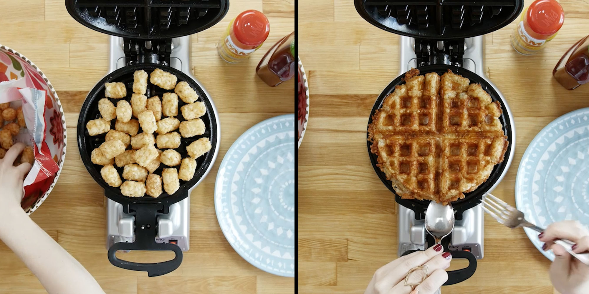 Tater Tot Waffle How to Make a Tater Tot Waffle
