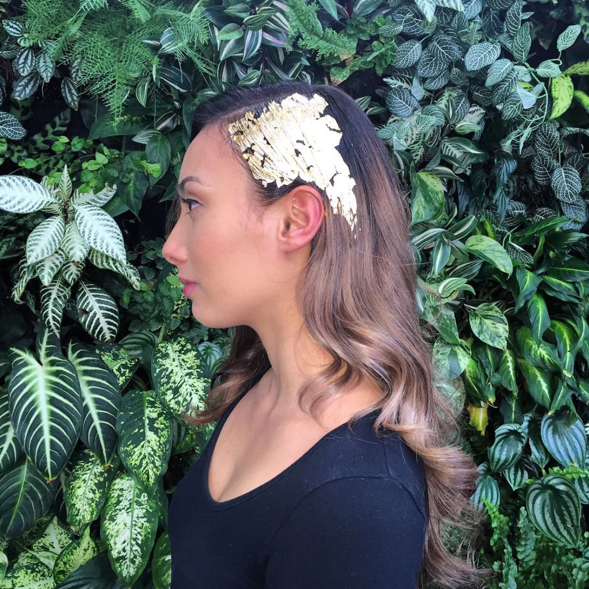 Holiday Hairstyles Gold Leaf Holiday Hair